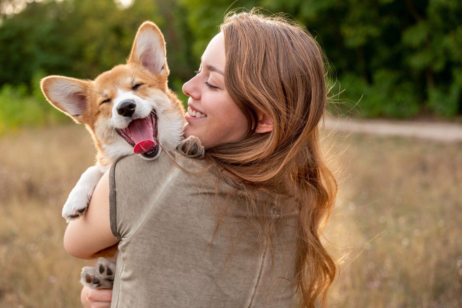 Happy Dog with Owner
